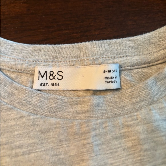 Girls M&S shirt with sequin Heart- Size 9/10 - Picture 5 of 5